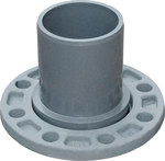 Pressure socket PVC 90x80 PN10 FNP (with a loose flange, without a gasket), gray